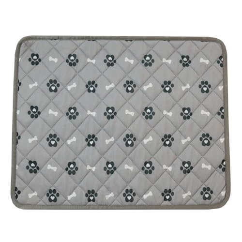 Xiyocadt Kühlmatte Hund Katze, Hundekühlmatte Selbstkühlend, Saugfähige Undurchlässig Hunde Kühldecke für Sofa, Auto, Zuhause (Grau,XS(40x30 cm, Haustiere bis zu 1 kg)) von Xiyocadt