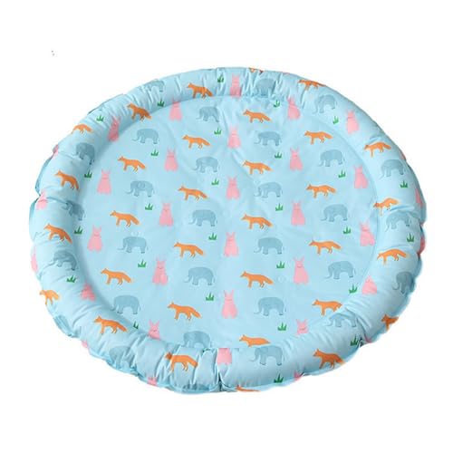 Xiyocadt Kühlmatte Hunde Katzen, Selbstkühlend Hundedecke Kühlend, Gel Kühldecke für Haustiere, Kühlmatte Bett für Zuhause im Sommer (Blauer Elefant,70 cm) von Xiyocadt