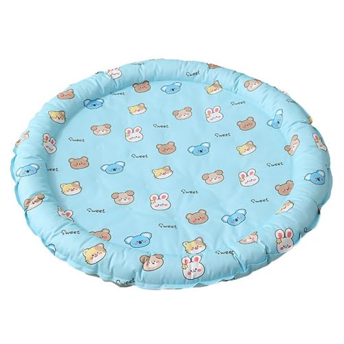 Xiyocadt Kühlmatte Hunde Katzen, Selbstkühlend Hundedecke Kühlend, Gel Kühldecke für Haustiere, Kühlmatte Bett für Zuhause im Sommer (Hellblauer Bär,70 cm) von Xiyocadt