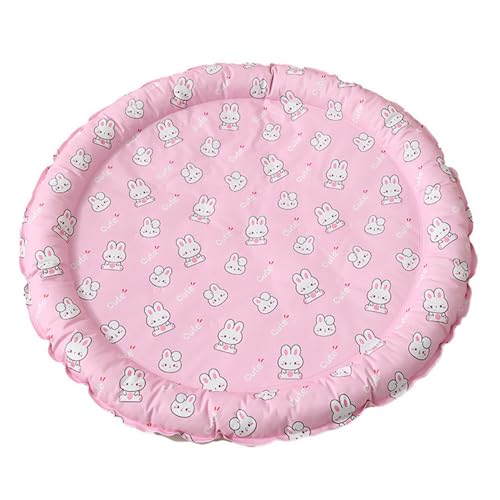 Xiyocadt Kühlmatte Hunde Katzen, Selbstkühlend Hundedecke Kühlend, Gel Kühldecke für Haustiere, Kühlmatte Bett für Zuhause im Sommer (Rosa Kaninchen,70 cm) von Xiyocadt