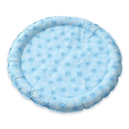 Xiyocadt Kühlmatte Hunde Katzen, Selbstkühlend Hundedecke Kühlend, Gel Kühldecke für Haustiere, Kühlmatte Bett für Zuhause im Sommer (Schneeflocken,70 cm) von Xiyocadt