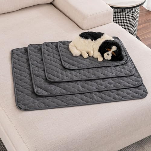 Xiyocadt Kühlmatte für Hunde Katzen, Kühlend Decke für Sommer, Selbstkühlend Haustiermatte, rutschfeste Komfortabel Kühlbett für Sofa, Kiste, Auto (Dunkelgrau,XL(100x70 cm, 20 kg oder weniger)) von Xiyocadt
