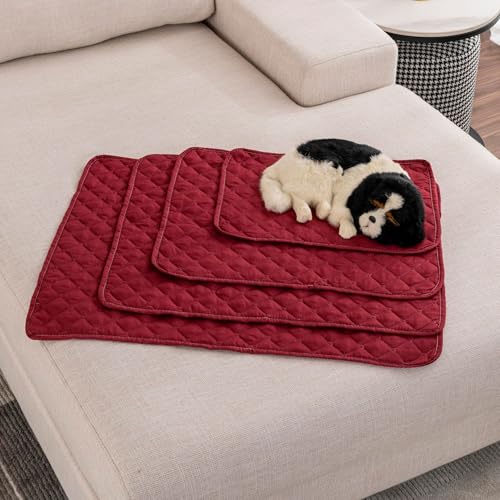 Xiyocadt Kühlmatte für Hunde Katzen, Kühlend Decke für Sommer, Selbstkühlend Haustiermatte, rutschfeste Komfortabel Kühlbett für Sofa, Kiste, Auto (Rot,L(70x55 cm, 12.5 kg oder weniger)) von Xiyocadt