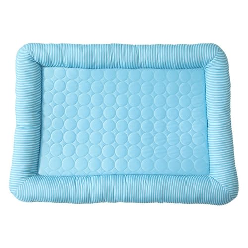 Xiyocadt Kühlmatte für Hunde Katzen, Kühlpad Kühlkissen, Selbstkühlend Haustiermatte, rutschfeste Komfortabel Kühlbett für Zuhause, Auto Und Garten (Blau,XL(100x70 cm, 25 kg oder weniger)) von Xiyocadt