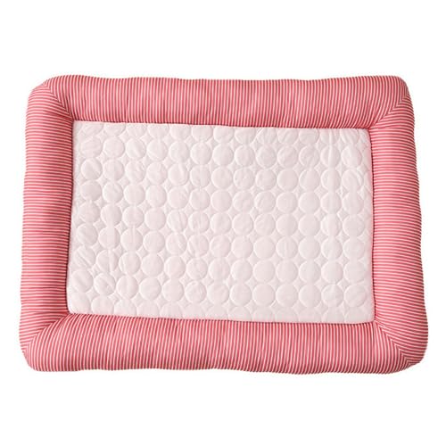 Xiyocadt Kühlmatte für Hunde Katzen, Kühlpad Kühlkissen, Selbstkühlend Haustiermatte, rutschfeste Komfortabel Kühlbett für Zuhause, Auto Und Garten (Rosa,XL(100x70 cm, 25 kg oder weniger)) von Xiyocadt