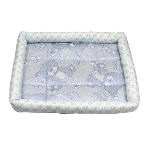 Xiyocadt Kühlmatte für Hunde Katzen, Selbstkühlend Haustiermatte, Kühlpad Kühlkissen, rutschfeste Komfortabel Kühlbett für Zuhause, Auto Und Garten (Hellblau,XXL(90x70 cm, 30 kg oder weniger)) von Xiyocadt