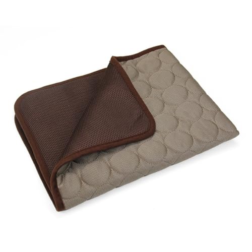 Xiyocadt Kühlmatte für Hunde Katzen, Selbstkühlend Haustiermatte, rutschfeste Komfortabel Kühlbett für Sofa, Kiste, Auto (Kaffee,XXL(150x100 cm, 50 kg oder weniger)) von Xiyocadt