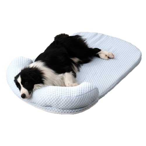 Xiyocadt Kühlmatte für Hunde Katzen, Sommer Selbstkühlend Haustiermatte, Kühlpad Kühlkissen, rutschfeste Komfortabel Kühlbett für Zuhause, Auto Und Garten (Blau,XL(120x75 cm, 35 kg oder weniger)) von Xiyocadt