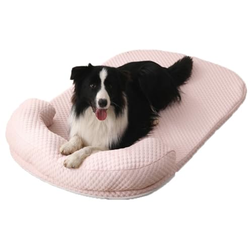 Xiyocadt Kühlmatte für Hunde Katzen, Sommer Selbstkühlend Haustiermatte, Kühlpad Kühlkissen, rutschfeste Komfortabel Kühlbett für Zuhause, Auto Und Garten (Rosa,L(100x75 cm, 25 kg oder weniger)) von Xiyocadt