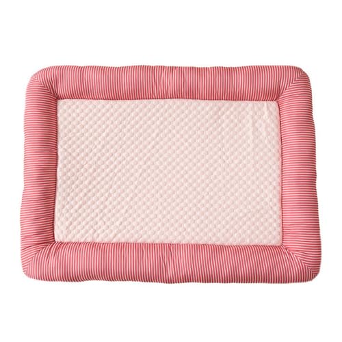 Xiyocadt Kühlmatte für Hunde Katzen, rutschfeste Komfortabel Kühlbett, Kühlpad Kühlkissen, Selbstkühlend Haustiermatte für Zuhause, Auto Und Garten (Rosa,XL(100x70 cm, 25 kg oder weniger)) von Xiyocadt