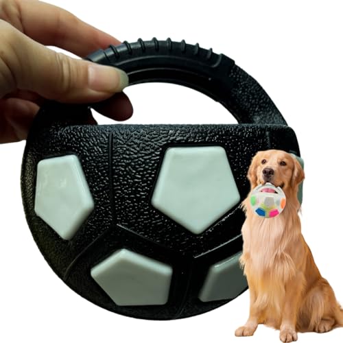 Xiyocadt The Mellow Dog Calming Ball, Hundespielzeug Hundeball Squeaker, Dog Ball with Handle, Hundeball Quietschend Unzerstörbar, Interaktiver Spielball für Hunde (Dunkelgrau) von Xiyocadt