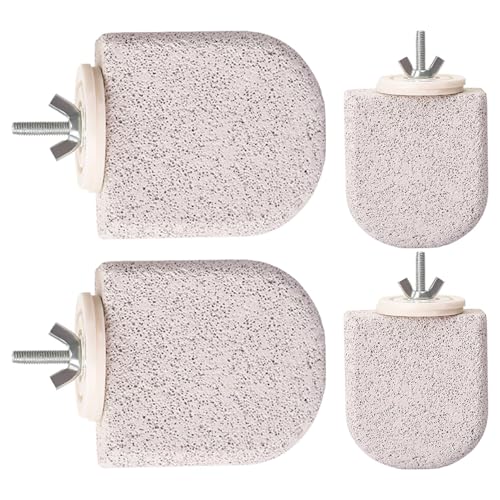 Vogelkäfig Sitzstange - 4er Set Vulkangestein Gefrorene Sittichkäfig Sitzstange,Nagestab Spielzeug Beschäftigung Für Papageien Conure Unzertrennliche Nymphensittich - Außentraining Nest von Xmccvt