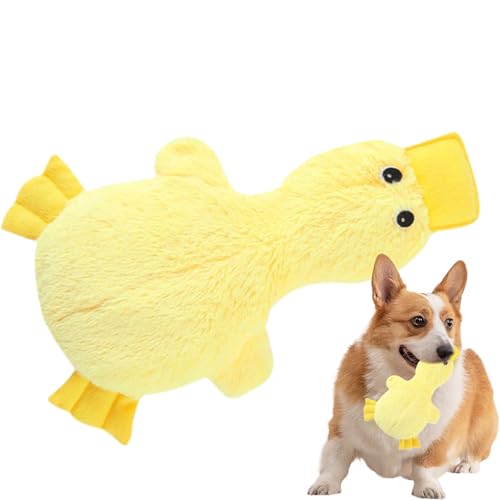 Xmccvt Hund Kauspielzeug | Ente Zur Unterhaltung Bei Langeweile,Hundespielzeug Mit Quietscher Für Hunde | für Garten Camping Innenbereich Außenbereich Wohnzimmer Balkon Hof von Xmccvt