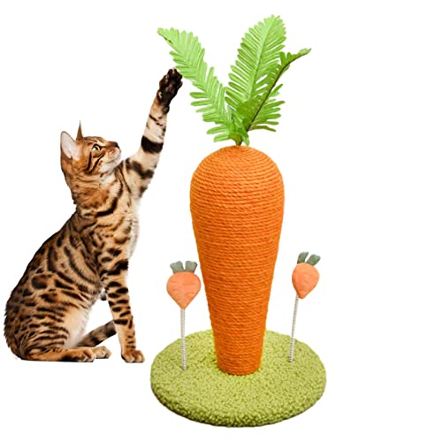 Kratzbaum für Katzen,Katzenkratzbäume in Karottenform | Kätzchen-Katzen-Kratzbaum, Stabiler Turm-Kratzbaum für Indoor-Katzen, interaktives Spielzeug, süße Raumdekoration Xmod von Xmod