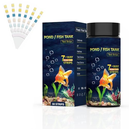 XoeLLe 100 Stück Aquarium Wassertest, 7 IN 1 Aquarium Teststreifen, Wasserhärte Teststreifen, Aquarium Test, Schnelle Messung von pH, Wasserhärte, Chlor, Nitrit im Aquarium, Fischbecken, Teich XoeLLe 100 Stück Aquarium Wassertest, 7 IN 1 Aquarium Teststreifen, Wasserhärte Teststreifen, Aquarium Test, Schnelle Messung von pH, Wasserhärte, Chlor, Nitrit im Aquarium, Fischbecken, Teich von XoeLLe