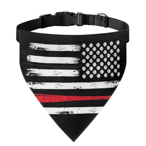 Xoenoiee Bandana für Hunde und Katzen, mit US-Flagge, verstellbar, mit Schnalle, wendbar, Haustierkostüm, Haustierbekleidung, für große Haustiere von Xoenoiee