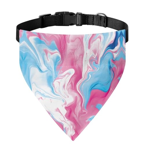 Xoenoiee Bandana für Hunde und Katzen, verstellbar, mit Schnalle, wendbar, für kleine Haustiere, Blau / Rosa von Xoenoiee