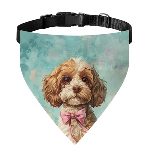 Xoenoiee Bandana mit Cockerspaniel-Muster, verstellbar, mit Schnalle, wendbar, Größe L von Xoenoiee