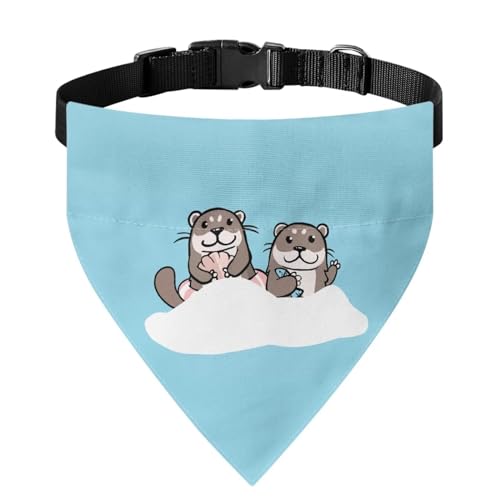 Xoenoiee Hunde- und Katzenhalstuch, verstellbares Halstuch, Halsband mit Schnalle, wendbar, für große Haustiere von Xoenoiee