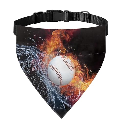 Xoenoiee Hundehalstuch, Halsband für Hunde und Katzen, Feuerwasserspritzer-Druck, Baseball, weich, verstellbar, mit Schnalle und Metallring für einfache Befestigung der Leine, für kleine Haustiere Xoenoiee Hundehalstuch, Halsband für Hunde und Katzen, Feuerwasserspritzer-Druck, Baseball, weich, verstellbar, mit Schnalle und Metallring für einfache Befestigung der Leine, für kleine Haustiere von Xoenoiee