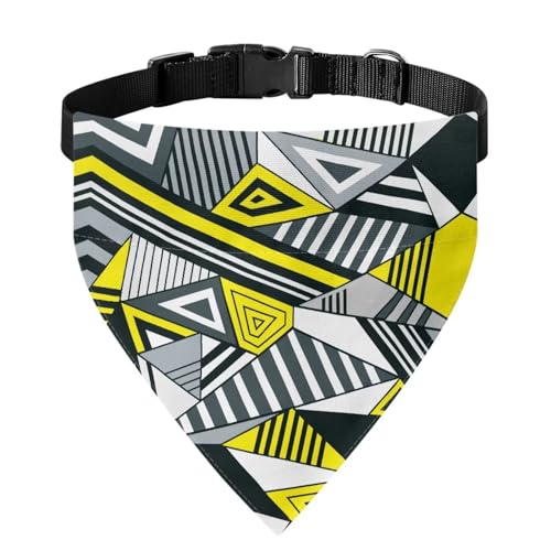 Xoenoiee Hundehalstuch, Halsband für Hunde und Katzen, abstrakter Geomrtrie-Druck, weich, verstellbar, mit Schnalle und Metallring für einfache Befestigung der Leine, für kleine Haustiere Xoenoiee Hundehalstuch, Halsband für Hunde und Katzen, abstrakter Geomrtrie-Druck, weich, verstellbar, mit Schnalle und Metallring für einfache Befestigung der Leine, für kleine Haustiere von Xoenoiee