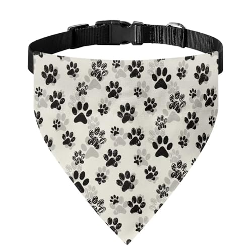 Xoenoiee Katzen-Halstuch, Halsband mit Pfotenabdruck, weich, verstellbar, Haustier-Kostüm, Haustier-Bandana mit Schnalle und Metallring für einfache Befestigung der Leine, Größe L Xoenoiee Katzen-Halstuch, Halsband mit Pfotenabdruck, weich, verstellbar, Haustier-Kostüm, Haustier-Bandana mit Schnalle und Metallring für einfache Befestigung der Leine, Größe L von Xoenoiee