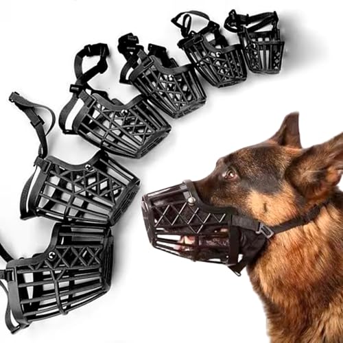 7pcs Hunde Mundgeräte Anti -beißende verstellbare Kunststoff atmungsaktive Korbmündung unterschiedliche Größen für kleine, mittel-, große und extra Hunde von Xoeryoy