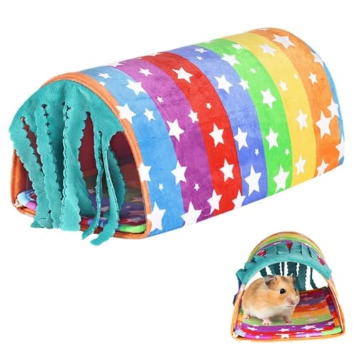 Hamstertunnel, 12x7.5x5, 5 Samt -Stoff Hamster Versteck farbenfroher Kleiner Tunnel für Mäuse Ratten Meerschweinchen Hamstertunnel, 12x7.5x5, 5 Samt -Stoff Hamster Versteck farbenfroher Kleiner Tunnel für Mäuse Ratten Meerschweinchen von Xoeryoy