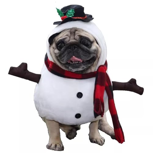 Hund Weihnachts -Outfit lustiges Schneemann Hund Kostüm für Winter Weihnachtsfeier Cosplay von Xoeryoy