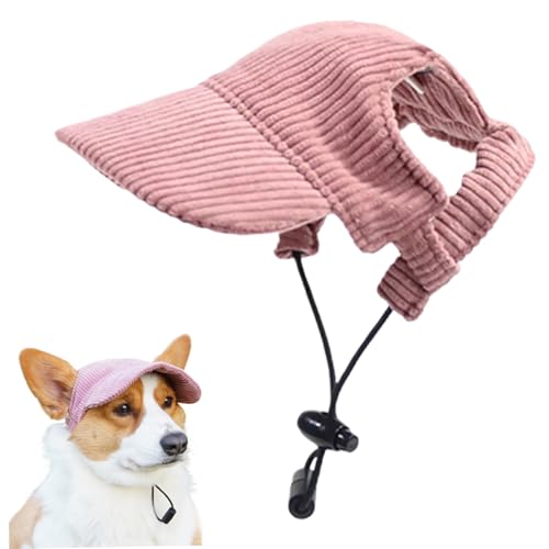 Hunde Sonnenhut, verstellbare Hundebaseballkappe mit Ohrlöchern, Sonnenschutz Strandhut mit vorderem Rand, tragbare Hüte für Hunde 3.5-7, 5 kg, Stil 3 von Xoeryoy