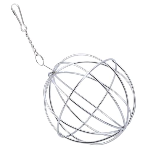 Xoeryoy Kaninchenfuttermittelkugel Edelstahl Hanging Kugel Hasenscheibe -Spender für Meerschweinchen 8 cm von Xoeryoy