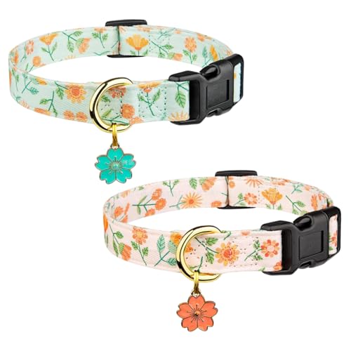 Xoeryoy 2pcs Katzenkragen Baumwolle Breakaway niedliche Kätzchenkragen verstellbare Länge Komfortable atmungsaktive Katzenversorgung für tägliches Tragen oder Party Xoeryoy 2pcs Katzenkragen Baumwolle Breakaway niedliche Kätzchenkragen verstellbare Länge Komfortable atmungsaktive Katzenversorgung für tägliches Tragen oder Party von Xoeryoy