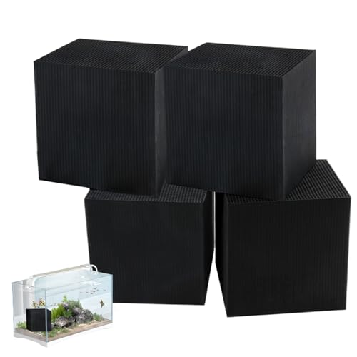 Xoeryoy 4pcs Wassertrogreiniger Würfel 4x4x4in Starke Filtration Aktiviertes Kohlenstoff Aquarium Kohlenstoff wiederverwendbares Tierwassertank mit Wabenstruktur für 78, 74 Zoll Fischtank Xoeryoy 4pcs Wassertrogreiniger Würfel 4x4x4in Starke Filtration Aktiviertes Kohlenstoff Aquarium Kohlenstoff wiederverwendbares Tierwassertank mit Wabenstruktur für 78, 74 Zoll Fischtank von Xoeryoy