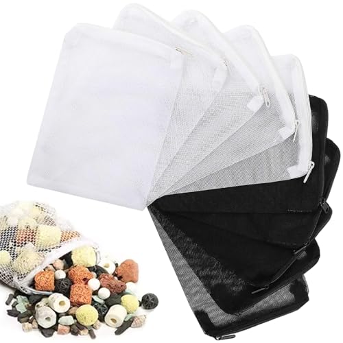 Xoeryoy Aquariumfilterbeutel 10pcs 6x8in korrosionsresistente Polyester-Reißverschluss-Aquarium-Medienbeutel für Aktivkohle, Biosphären, Keramikringe Xoeryoy Aquariumfilterbeutel 10pcs 6x8in korrosionsresistente Polyester-Reißverschluss-Aquarium-Medienbeutel für Aktivkohle, Biosphären, Keramikringe von Xoeryoy
