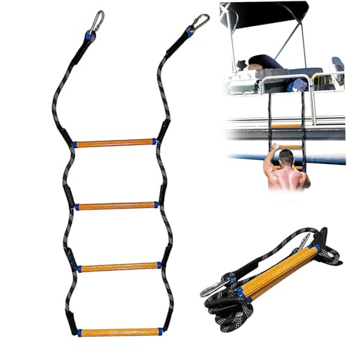 Xoeryoy Bootsseilleiter, 43, 3 4 Stufen Heavy -Duty -Seilleiter mit Edelstahlriegel Haken, Nicht -Slip -Stiefboot zum Angeln, RV -Koje, aufblasbar, Kajak, Motorboot Xoeryoy Bootsseilleiter, 43, 3 4 Stufen Heavy -Duty -Seilleiter mit Edelstahlriegel Haken, Nicht -Slip -Stiefboot zum Angeln, RV -Koje, aufblasbar, Kajak, Motorboot von Xoeryoy