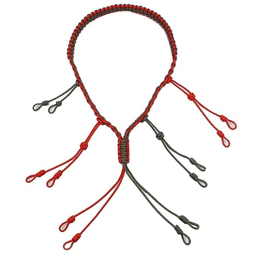 Xoeryoy Ente Call Lanyard Outdoor Gear Rufschleifen mit 12 verstellbaren Schleifen für Fasanen -Wasservögel rotgrün von Xoeryoy