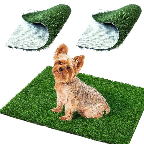 Xoeryoy Graspolster für Hunde 2pcs 18x23 Zoll Hundeträger Pee Pads Atmungsaktives Nicht-Schüttungsrasen Deodorant Waschablemente Hundetrainingspads mit Drainage von Xoeryoy