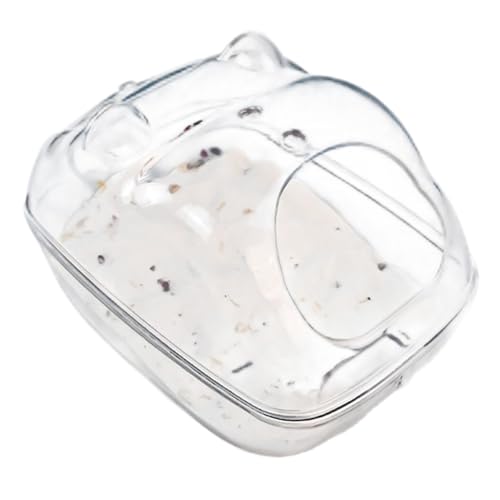 Xoeryoy Hamster Sandbadbehälter, 6, 3 x 4, 3 x 4, Zoll Transparent Hamster Toilettenbox, abnehmbares kleines Tierbad für syrische Rennmäuse Zwerg -Meerschweinchen -Ratten Mäuse von Xoeryoy