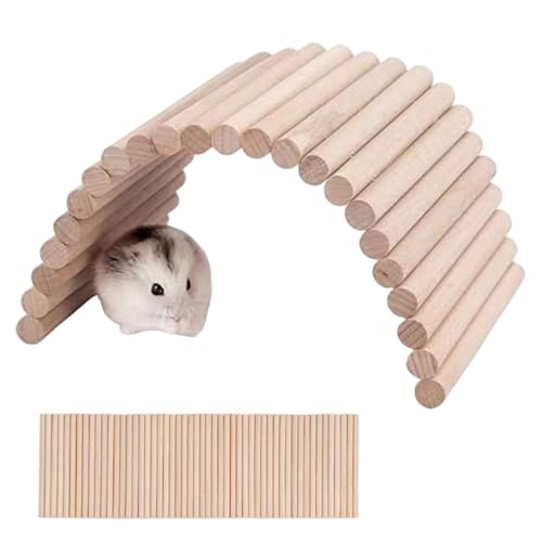 Xoeryoy Hamsterkletterspielzeug, 26, 4 x 7, 9 Zoll Holzbogen Hamster Leiter, perfekt für Mäuse, Rennmäuse, kleine Tiere von Xoeryoy