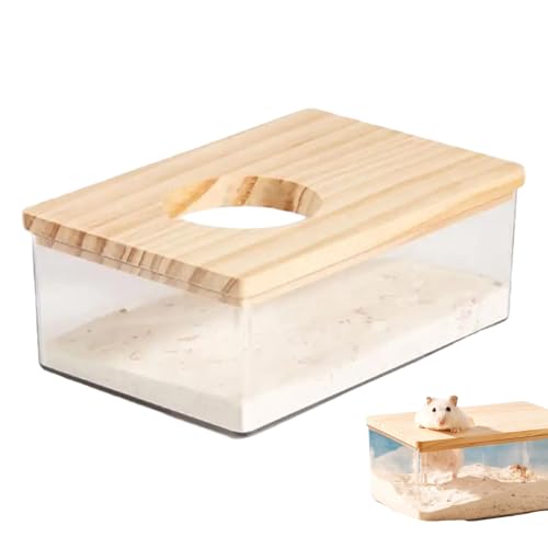 Xoeryoy Hamstersandkasten, 4x6x3 Hamster Sandbadbehälter, transparent verschüttete, stabile Waschkatzentilette kleines Tierzubehör Kleiner Tier von Xoeryoy
