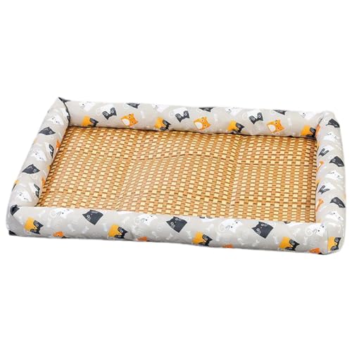 Xoeryoy Haustierkühlmatte 16x12 Zoll atmungsaktives Verschleiß-resistenter Rattan-Haustierbett mit Halskopfstützen für Hunde Katzen waschbar Xoeryoy Haustierkühlmatte 16x12 Zoll atmungsaktives Verschleiß-resistenter Rattan-Haustierbett mit Halskopfstützen für Hunde Katzen waschbar von Xoeryoy