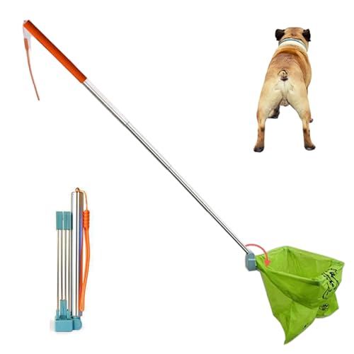 Xoeryoy Hund Pooper Scooper, Teleskope Pooper Scooper-Fänger mit langem Griff, Selbstklebender und Faltbarer Hundekotsammler Xoeryoy Hund Pooper Scooper, Teleskope Pooper Scooper-Fänger mit langem Griff, Selbstklebender und Faltbarer Hundekotsammler von Xoeryoy