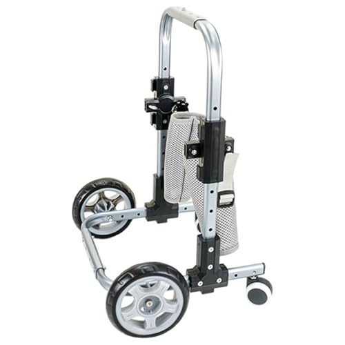 Xoeryoy Hunderollstuhl für Vorderbeine, 4 Räder, höhenverstellbar, Metall, leicht, sicher, Haustierzubehör für Spaziergänge von Xoeryoy