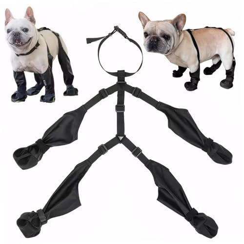 Xoeryoy Hundespannungsstiefel staubdichte wasserdichte Hundestiefel mit Kabelbaum Verstellbarer Nicht rutscher Freisetzungsschützer im Freien im Freien für Welpen von Xoeryoy