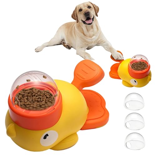 Xoeryoy Hundespielspielzeug, Enten-förmiges interaktives Hundefutterspielzeug mit 3 Getreideabdeckungen, leicht zu reinigendem Haustier-Behandlungsspender mit Nicht-Slip-Basis Xoeryoy Hundespielspielzeug, Enten-förmiges interaktives Hundefutterspielzeug mit 3 Getreideabdeckungen, leicht zu reinigendem Haustier-Behandlungsspender mit Nicht-Slip-Basis von Xoeryoy