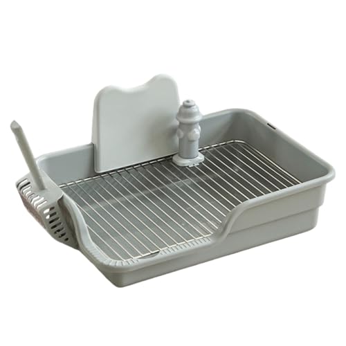 Xoeryoy Hundetopfschale, Edelstahl -Mesh Welpentöpfchenschale mit Schutzwand & Schaufel, Halten Sie die Pfoten trockener Hundedrüsen von Xoeryoy