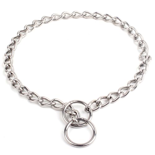 Xoeryoy Hundetrainingshalsband 21.65x0, 12 Zoll robuster Edelstahl Doppelschleife Hundehörtelkragen zum Gehen und Training von Xoeryoy