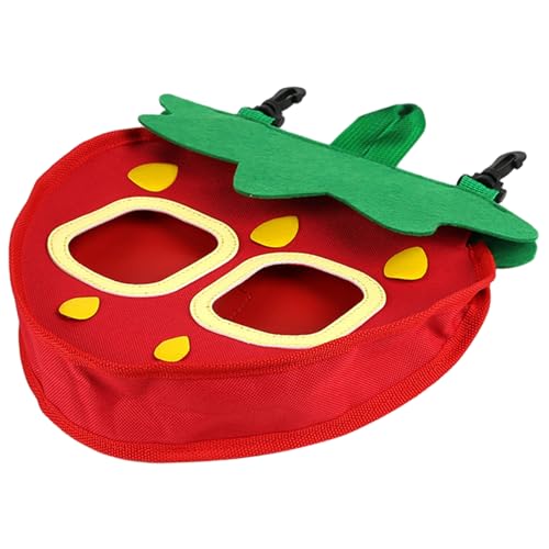 Xoeryoy Kaninchen -Heu -Feeder große Kapazität Hängende Hasen -Heu -Bag süße Erdbeerform -Feeder -Beutel für Kaninchen, Meerschweinchen, Hamster von Xoeryoy