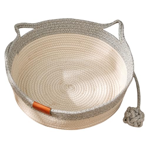 Xoeryoy Katzenkorb Wear Resistant gewebte Seilkorbbett mit Seilball -Waschbeschwerden für Innenhüter weniger als 7, 5 kg von Xoeryoy