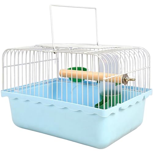 Xoeryoy Kleiner Vogelkäfig, Vogelfahrträger mit Food Box & Wasserflasche & Stand, tragbarer Sittichkäfig für Innenräume, Outdoor Xoeryoy Kleiner Vogelkäfig, Vogelfahrträger mit Food Box & Wasserflasche & Stand, tragbarer Sittichkäfig für Innenräume, Outdoor von Xoeryoy